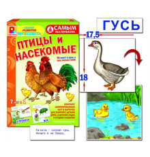 Самым маленьким Птицы и насекомые Игра развивающая для детей из бумаги и картона