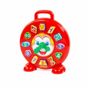 Часы «Клоун» - развивающая игрушка для детей младшего дошкольного возраста. По окружности часов располагаются отверстия разных форм
