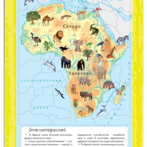 Развивающий пазл «Африка» ориентирован на активное развитие речи